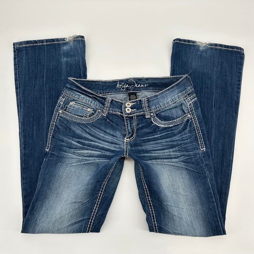 Y2K Ariya Jeans Low Rise Bootcut Flare Jeans double button Tagged Size 5/6